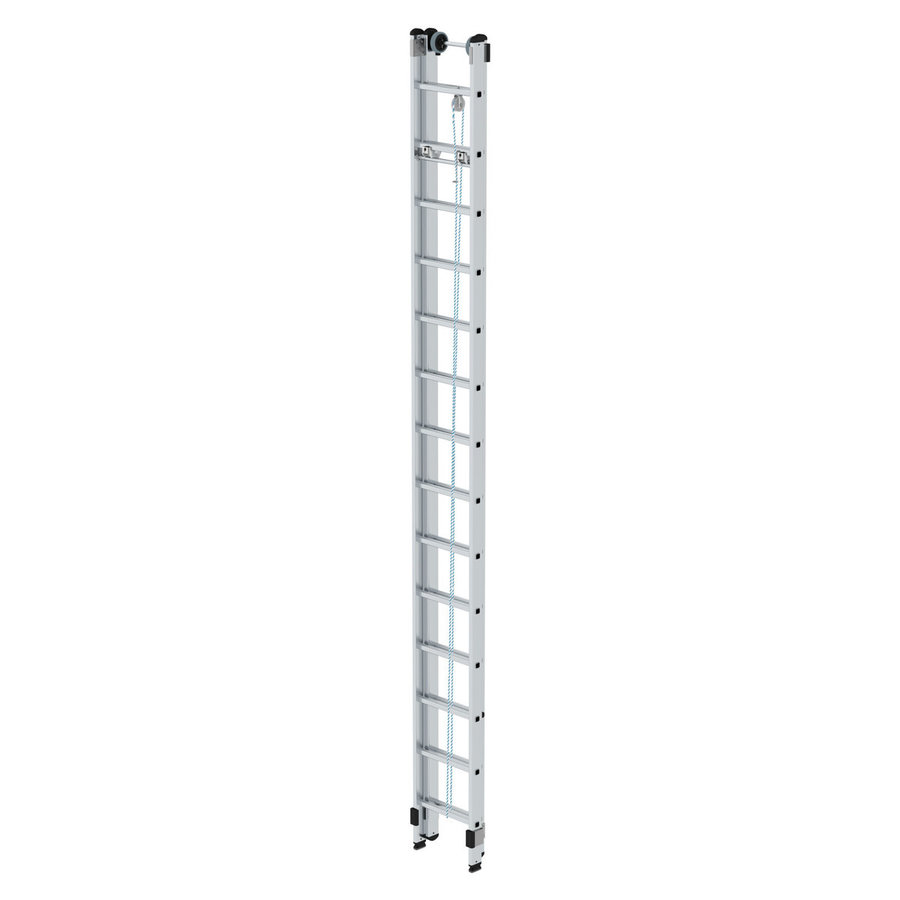 Günzburger Steigtechnik Sprossen-Seilzugleiter 2-teilig ohne Traverse 2x14 Sprossen