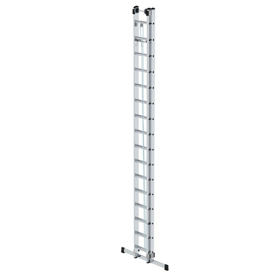 Günzburger Steigtechnik Sprossen-Seilzugleiter 2-teilig mit Standard-Traverse 2x16 Sprossen