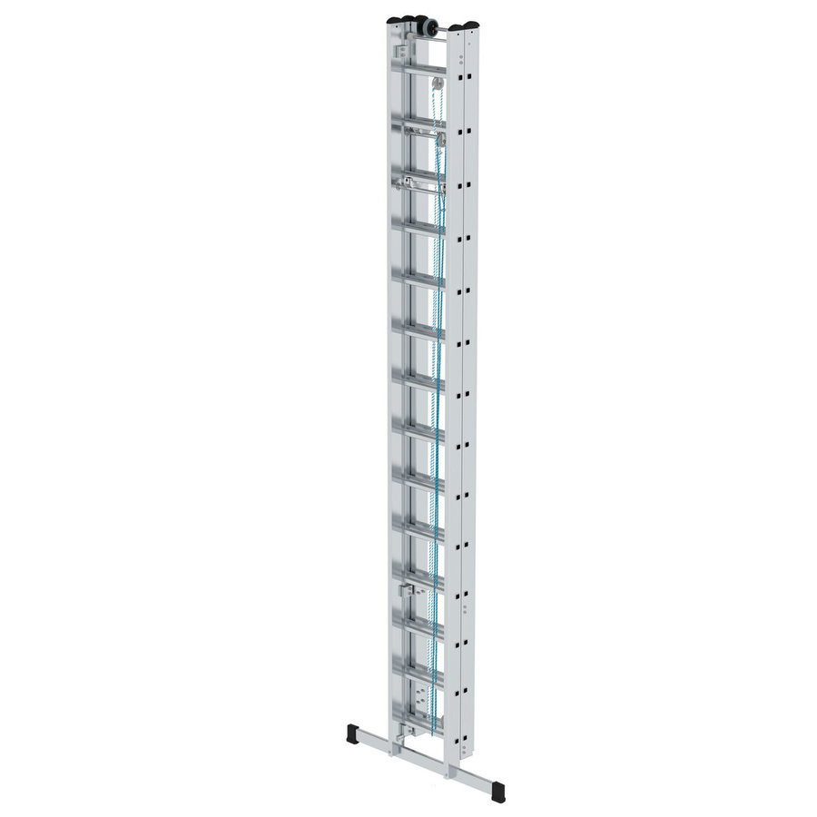 Günzburger Steigtechnik Sprossen-Seilzugleiter 3-teilig mit Standard-Traverse 3x14 Sprossen