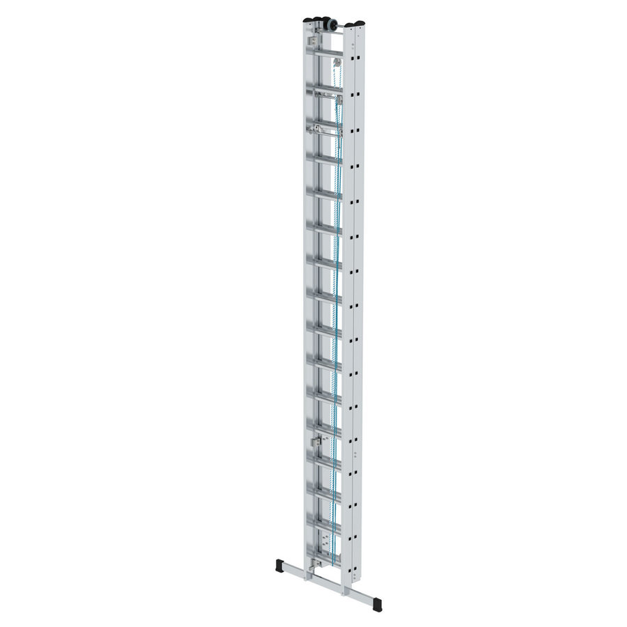 Günzburger Steigtechnik Sprossen-Seilzugleiter 3-teilig mit Standard-Traverse 3x16 Sprossen