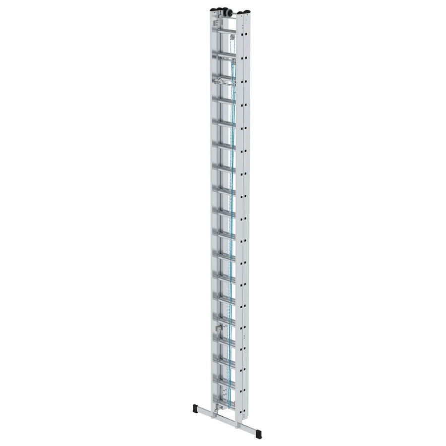 Günzburger Steigtechnik Sprossen-Seilzugleiter 3-teilig mit Standard-Traverse 3x18 Sprossen