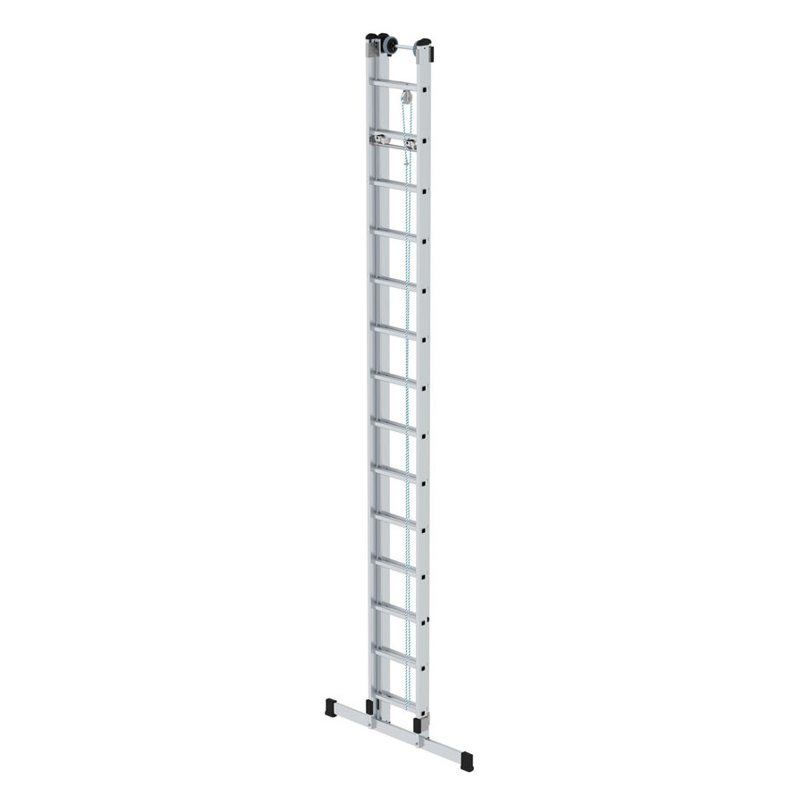 Günzburger Steigtechnik Sprossen-Seilzugleiter 2-teilig mit Standard-Traverse 2x14 Sprossen
