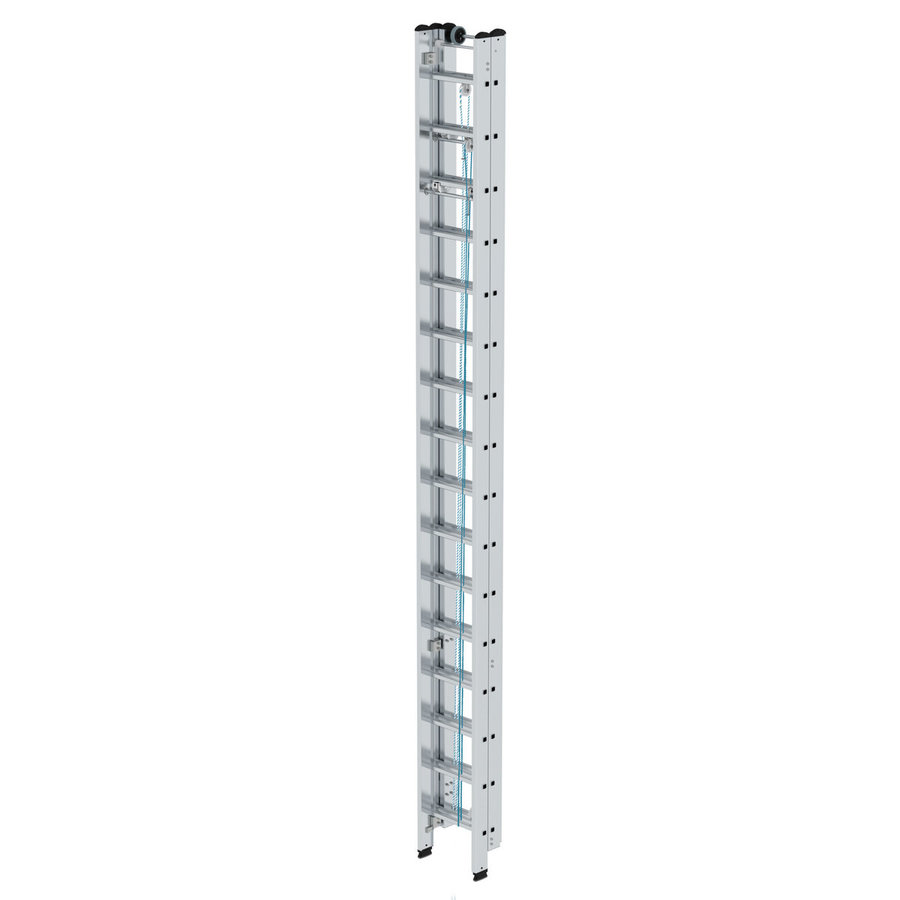 Günzburger Steigtechnik Sprossen-Seilzugleiter 3-teilig ohne Traverse 3x16 Sprossen