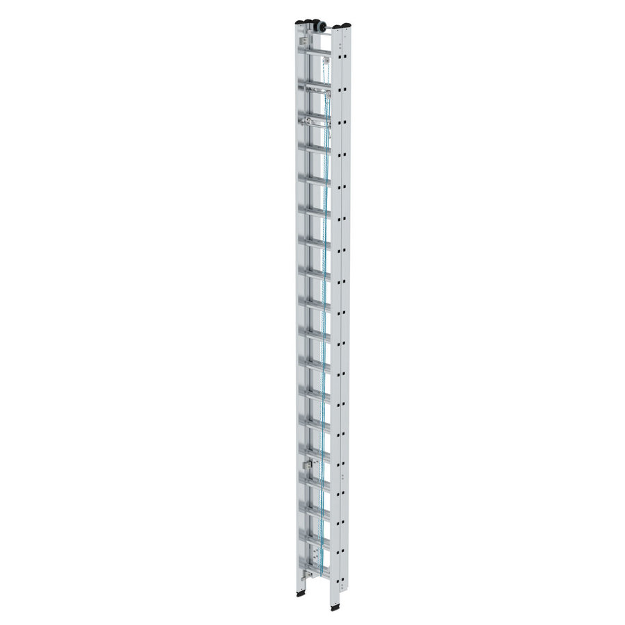 Günzburger Steigtechnik Sprossen-Seilzugleiter 3-teilig ohne Traverse 3x18 Sprossen
