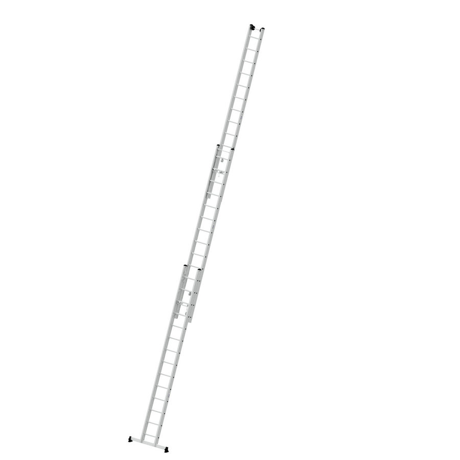 Günzburger Steigtechnik Sprossen-Seilzugleiter 3-teilig mit nivello®-Traverse 3x14 Sprossen