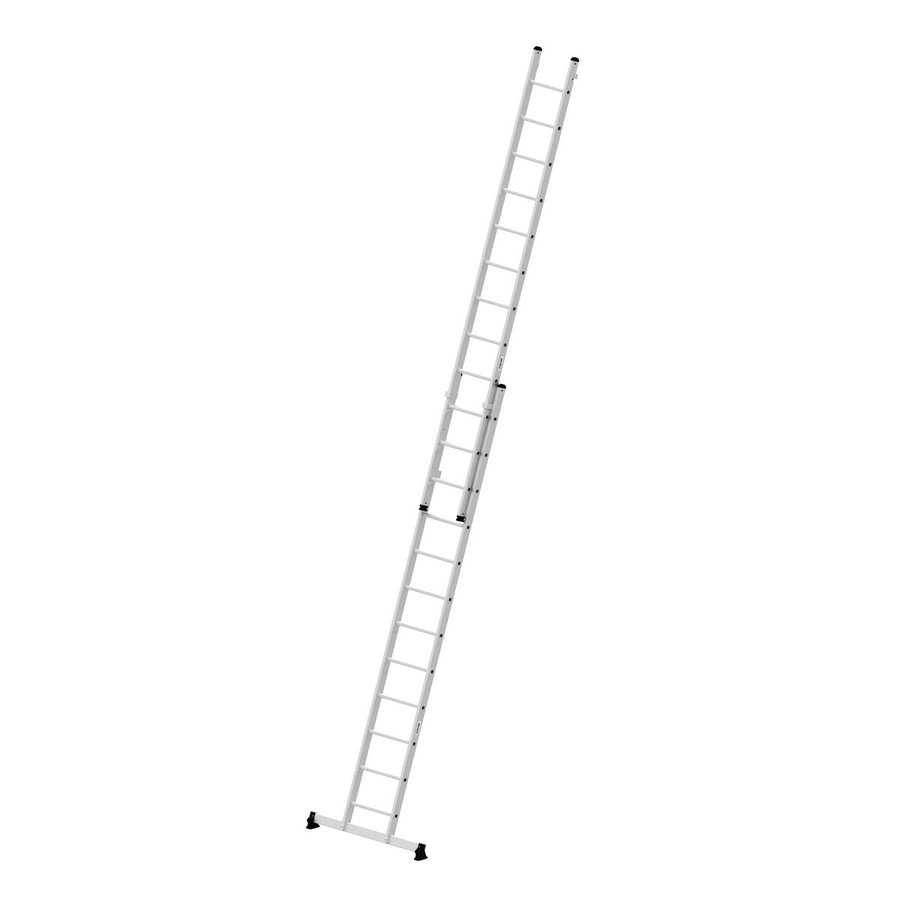 Günzburger Steigtechnik Mehrzweckleiter 2-teilig mit nivello®-Traverse 2x12 Sprossen