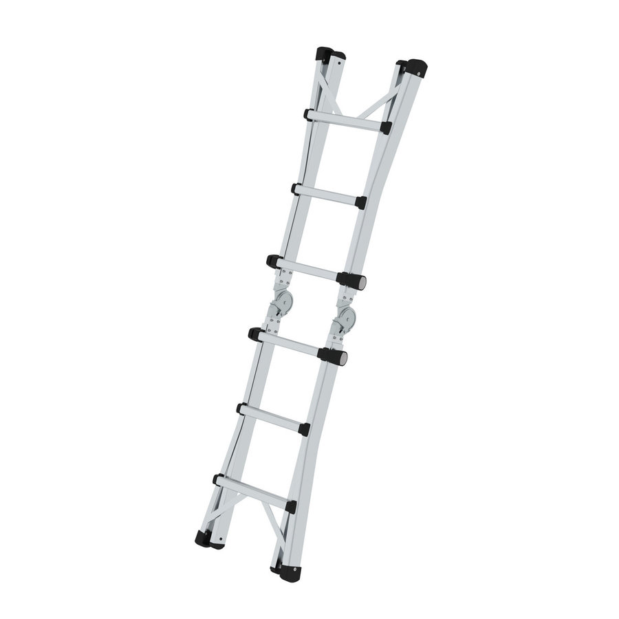Günzburger Steigtechnik Teleskopleiter 4-teilig ohne Traverse 4x3 Sprossen