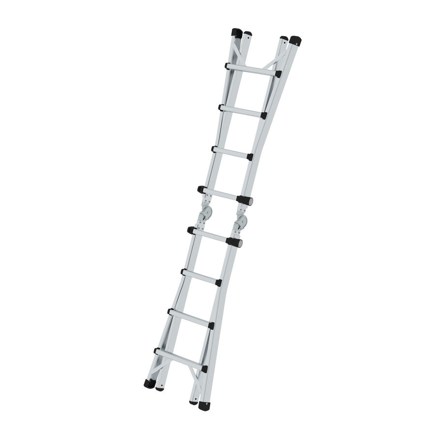 Günzburger Steigtechnik Teleskopleiter 4-teilig ohne Traverse 4x4 Sprossen