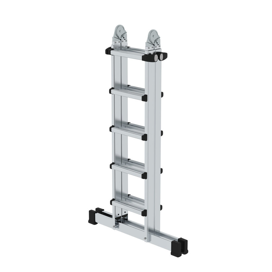 Günzburger Steigtechnik Teleskopleiter 4-teilig mit Traverse 4x5 Sprossen