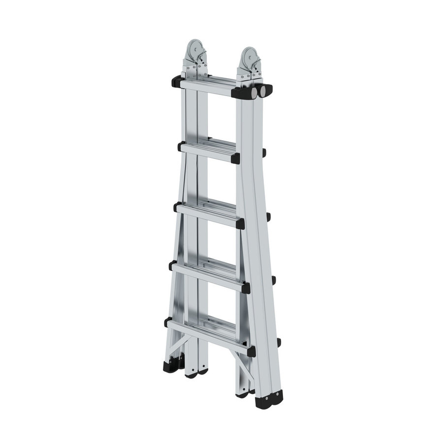 Günzburger Steigtechnik Teleskopleiter 4-teilig ohne Traverse 4x5 Sprossen