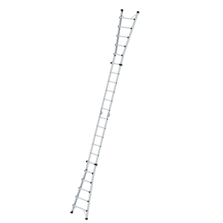 Günzburger Steigtechnik Teleskopleiter 4-teilig ohne Traverse 4x6 Sprossen