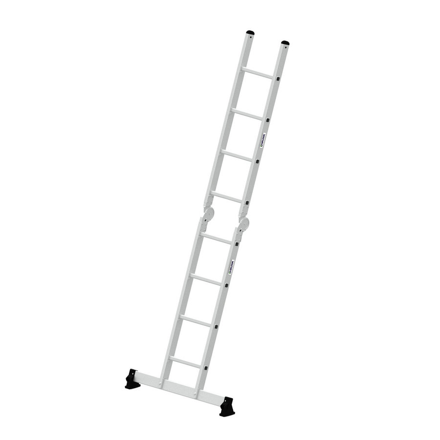 Günzburger Steigtechnik Klappleiter 2-teilig mit nivello®-Traverse 2x4 Sprossen