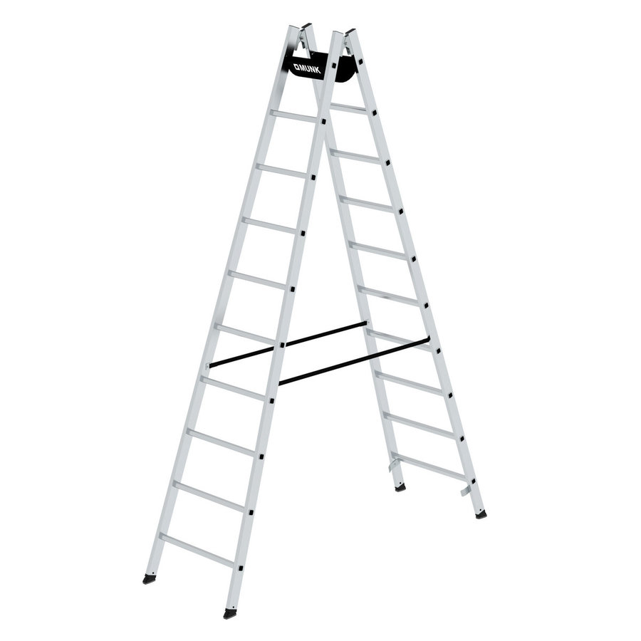 Günzburger Steigtechnik Sprossen-Stehleiter 2x10 Sprossen
