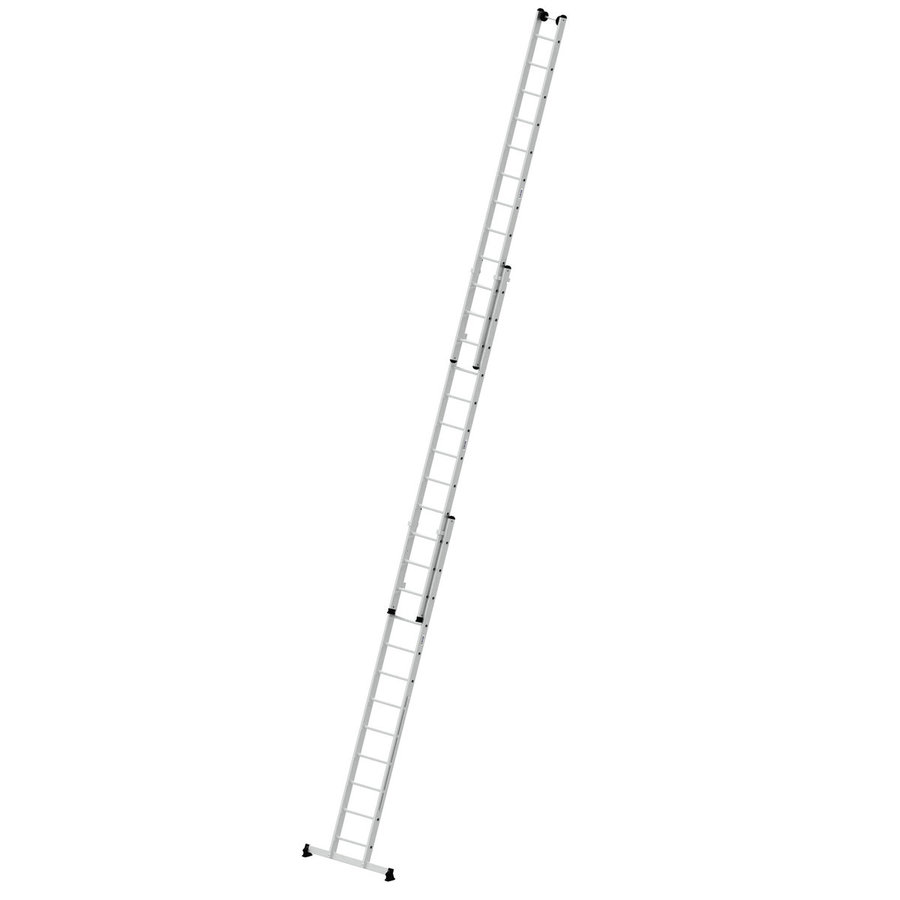 Günzburger Steigtechnik Mehrzweckleiter 3-teilig mit nivello®-Traverse und Wandlaufrollen 3x12 Sprossen