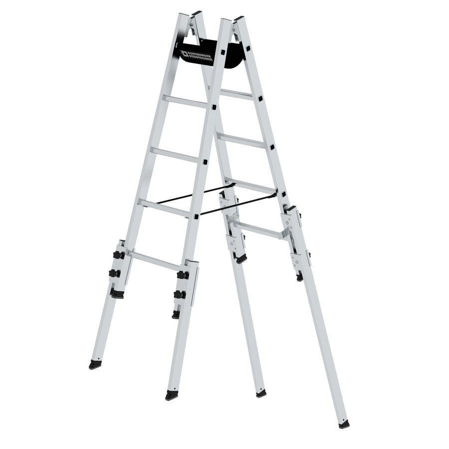 Günzburger Steigtechnik Sprossen-Stehleiter treppengängig 2x5 Sprossen