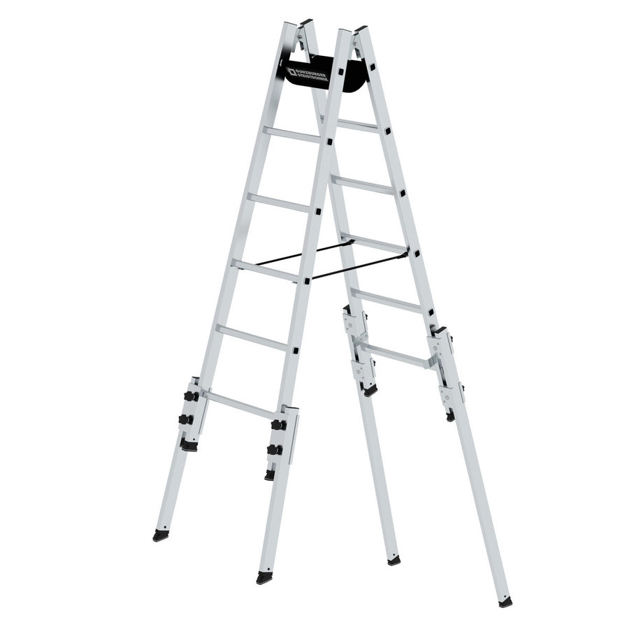 Günzburger Steigtechnik Sprossen-Stehleiter treppengängig 2x6 Sprossen