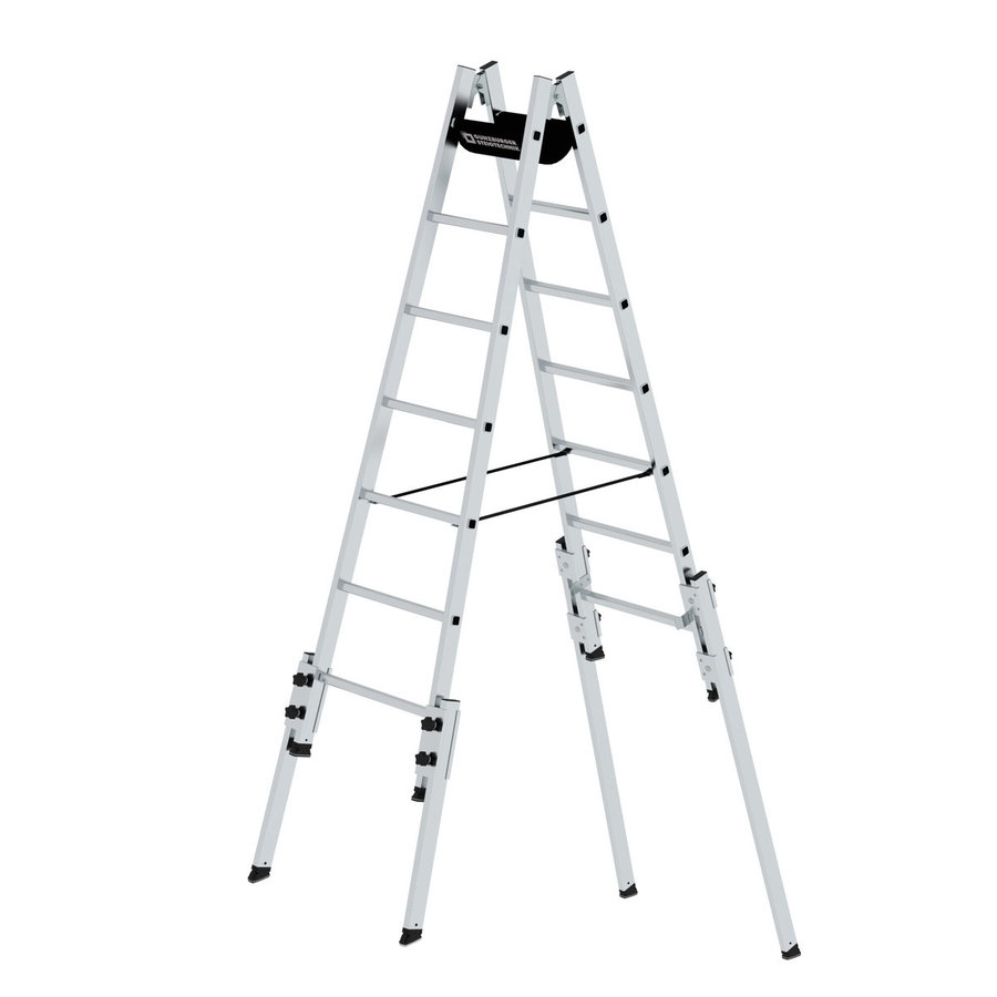 Günzburger Steigtechnik Sprossen-Stehleiter treppengängig 2x7 Sprossen