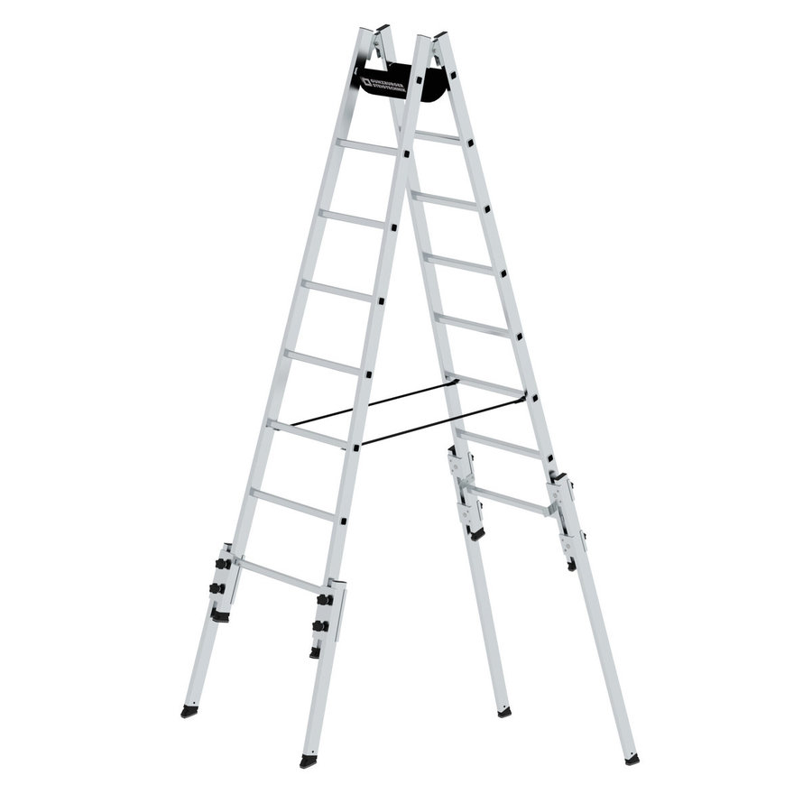 Günzburger Steigtechnik Sprossen-Stehleiter treppengängig 2x8 Sprossen