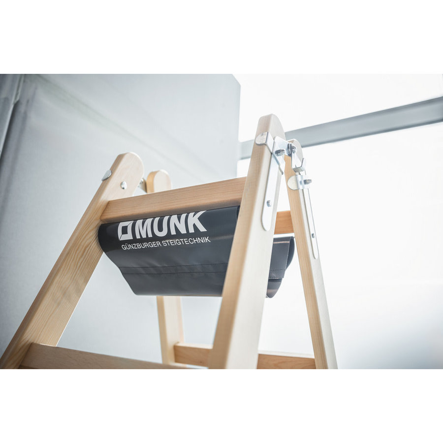 Günzburger Steigtechnik Stufen-Stehleiter Holz beidseitig begehbar 2x5 Stufen