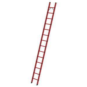 Günzburger Steigtechnik Sprossen-Anlegeleiter GFK ohne Traverse