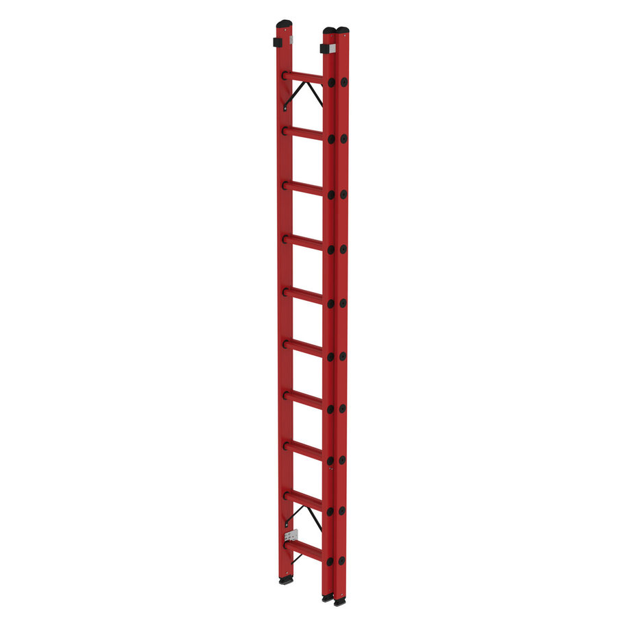 Günzburger Steigtechnik Sprossen-Schiebeleiter GFK 2-teilig ohne Traverse 2x10 Sprossen