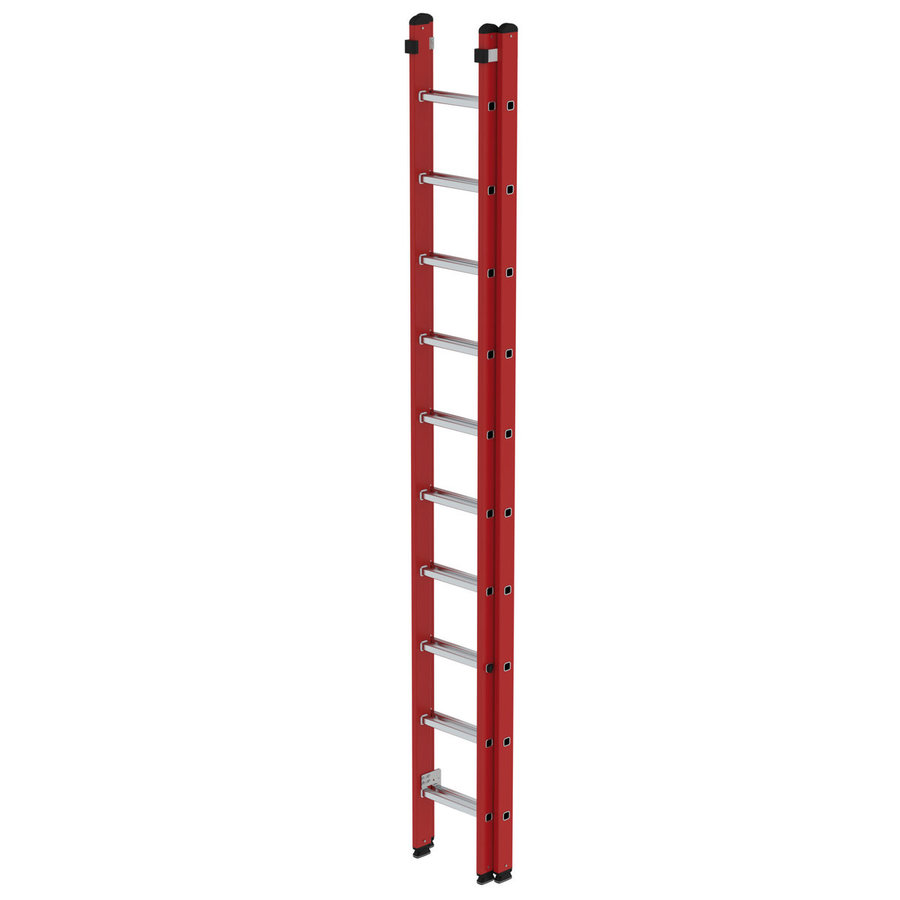 Günzburger Steigtechnik Sprossen-Schiebeleiter 2-teilig GFK/Alu ohne Traverse 2x10 Sprossen