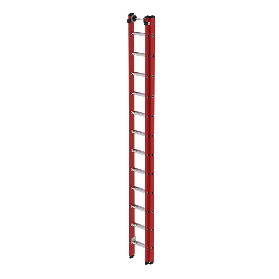 Günzburger Steigtechnik Sprossen-Schiebeleiter 2-teilig GFK/Alu ohne Traverse 2x12 Sprossen