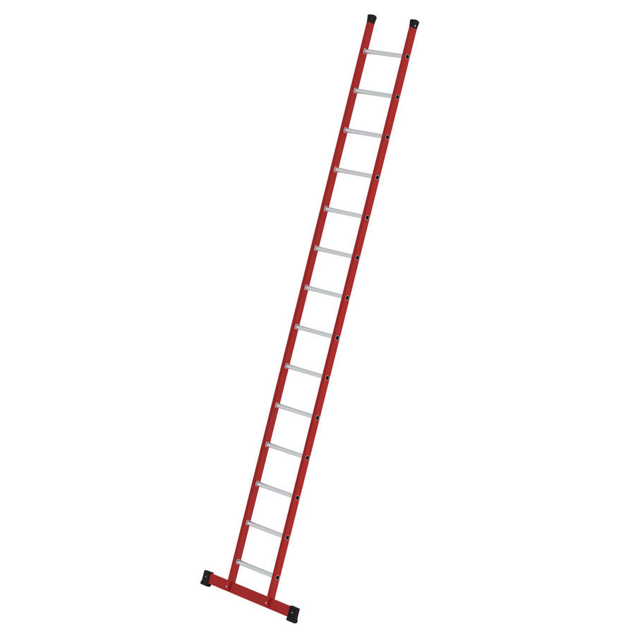 Günzburger Steigtechnik Sprossen-Anlegeleiter GFK/Alu mit Traverse 14 Sprossen