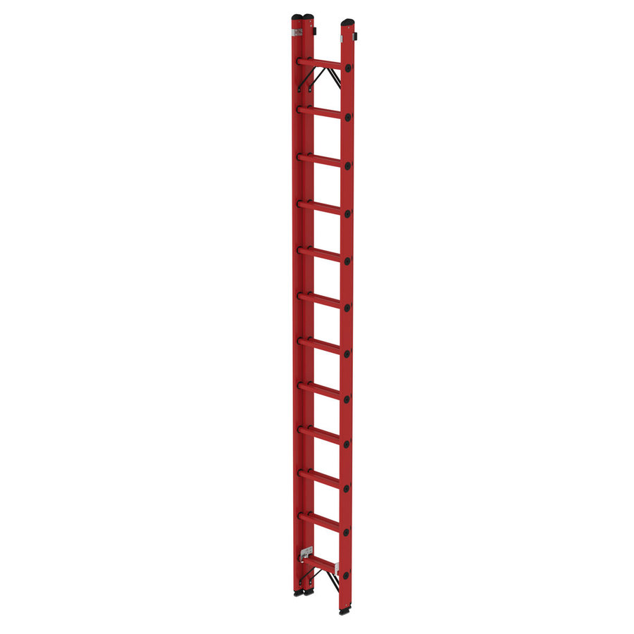 Günzburger Steigtechnik Sprossen-Schiebeleiter GFK 2-teilig ohne Traverse 2x12 Sprossen