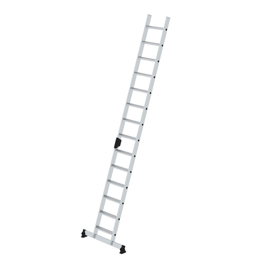 Günzburger Steigtechnik Stufen-Anlegeleiter mit nivello®-Traverse 14 Stufen