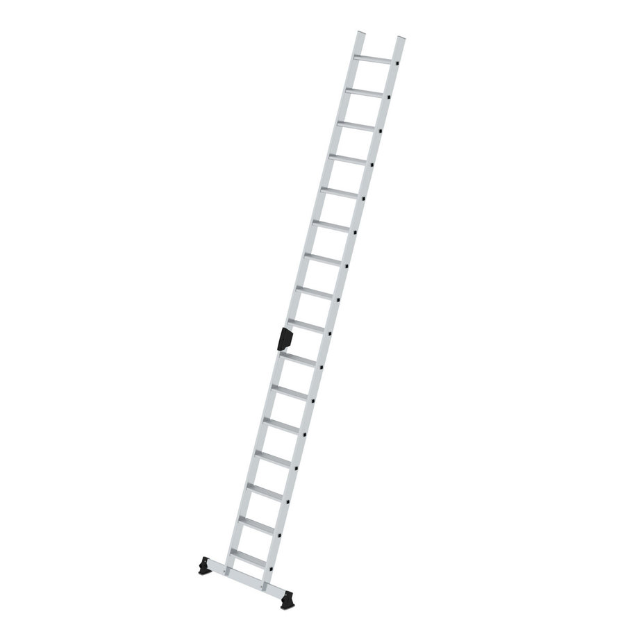 Günzburger Steigtechnik Stufen-Anlegeleiter mit nivello®-Traverse 16 Stufen