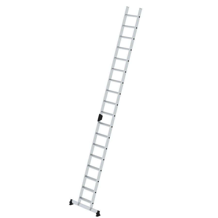 Günzburger Steigtechnik Stufen-Anlegeleiter mit nivello®-Traverse 18 Stufen