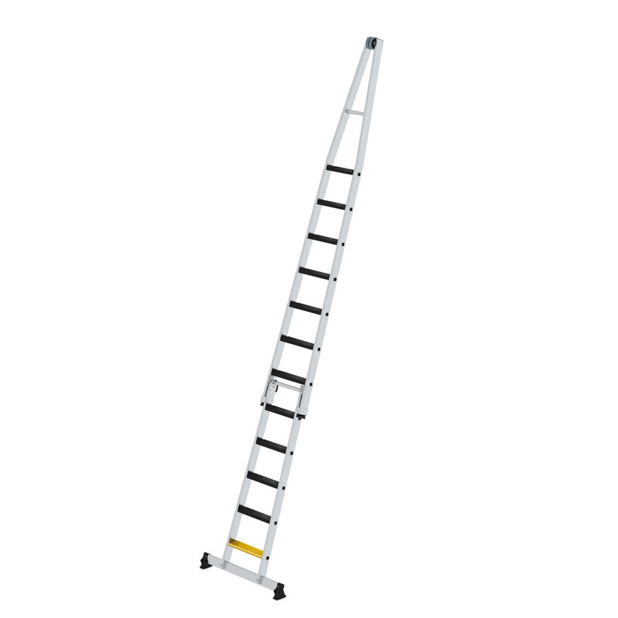Günzburger Steigtechnik Stufen-Glasreinigerleiter-Satz mit nivello®-Traverse und clip-step R13 2-teilig