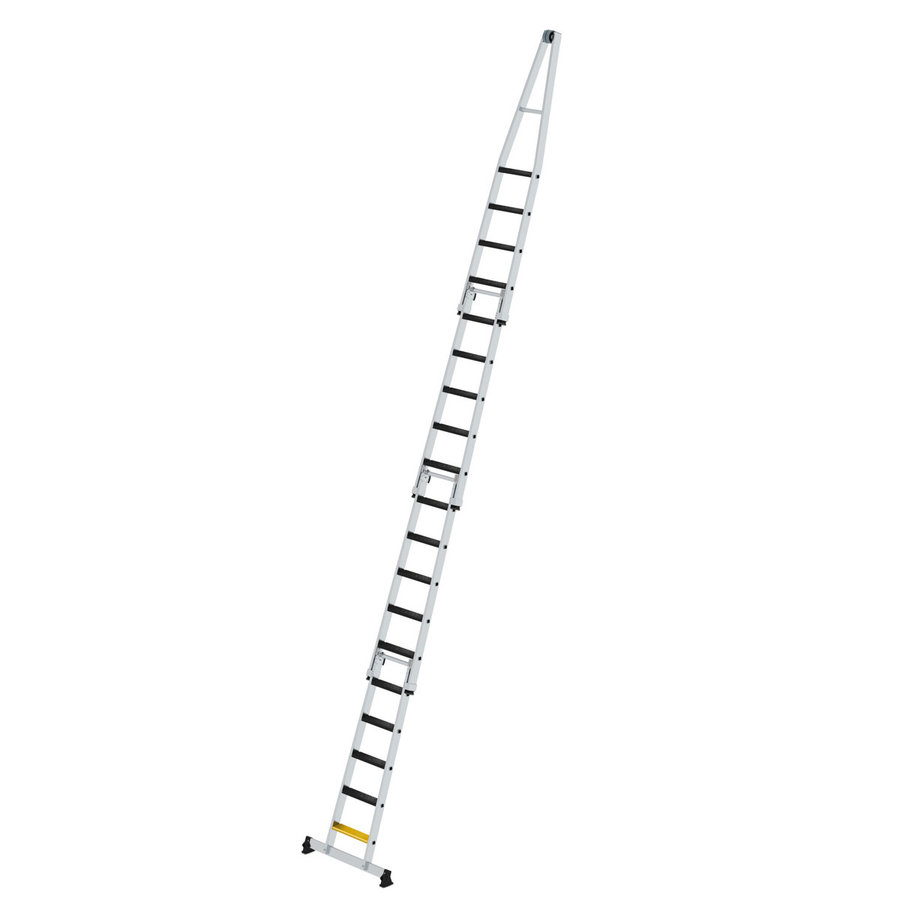 Günzburger Steigtechnik Stufen-Glasreinigerleiter-Satz mit nivello®-Traverse und clip-step R13 4-teilig