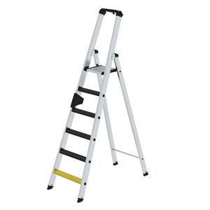 Günzburger Steigtechnik Stufen-Stehleiter einseitig begehbar mit clip-step R13