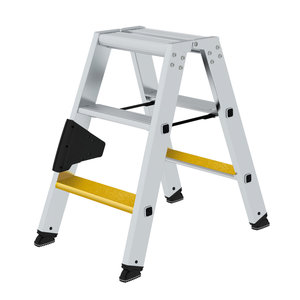 Günzburger Steigtechnik Stufen-Stehleiter beidseitig begehbar mit clip-step R13