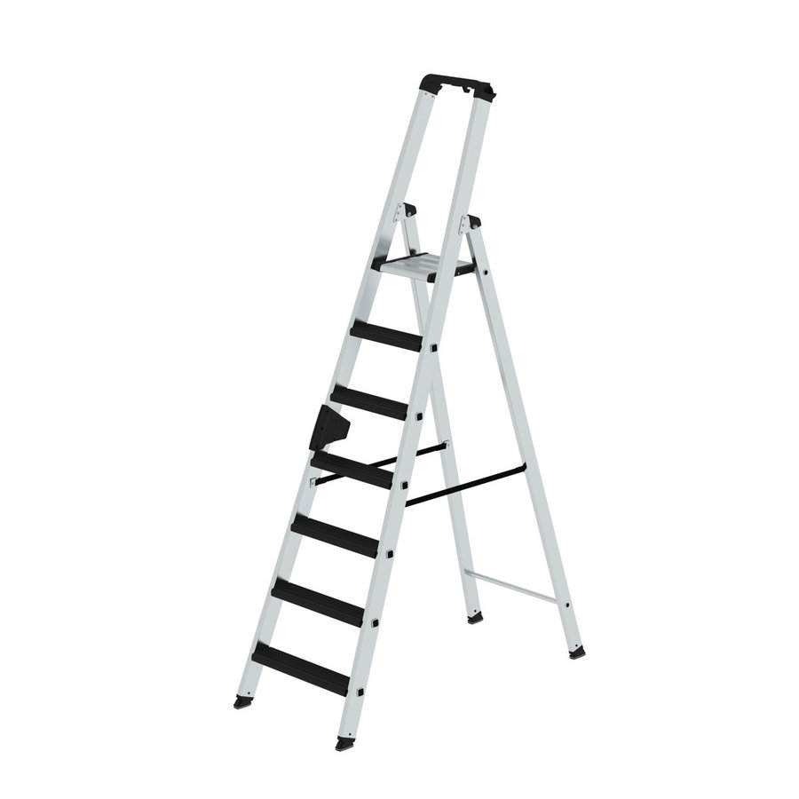 Günzburger Steigtechnik Stufen-Stehleiter einseitig begehbar mit clip-step relax 7 Stufen