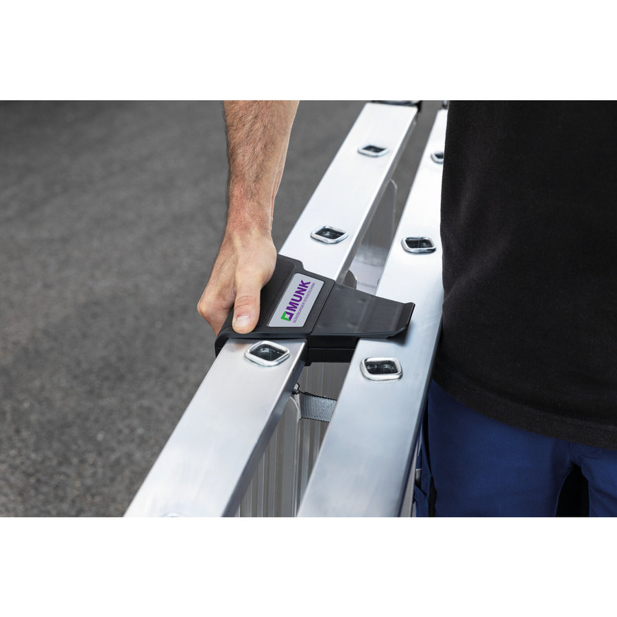 Günzburger Steigtechnik Stufen-Stehleiter 250 kg einseitig begehbar mit clip-step R13 5 Stufen
