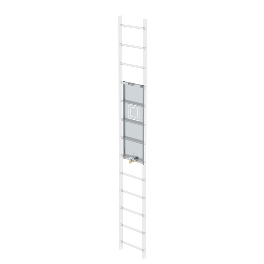 Günzburger Steigtechnik Zugangssicherung einhängbar Alu-blank, Höhe 1190 mm