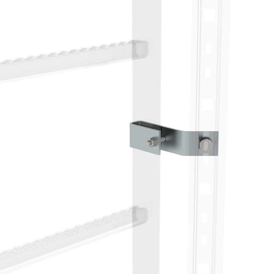 Günzburger Steigtechnik Schienenbefestigung für Leiterholm 60x25mm Stahl verzinkt