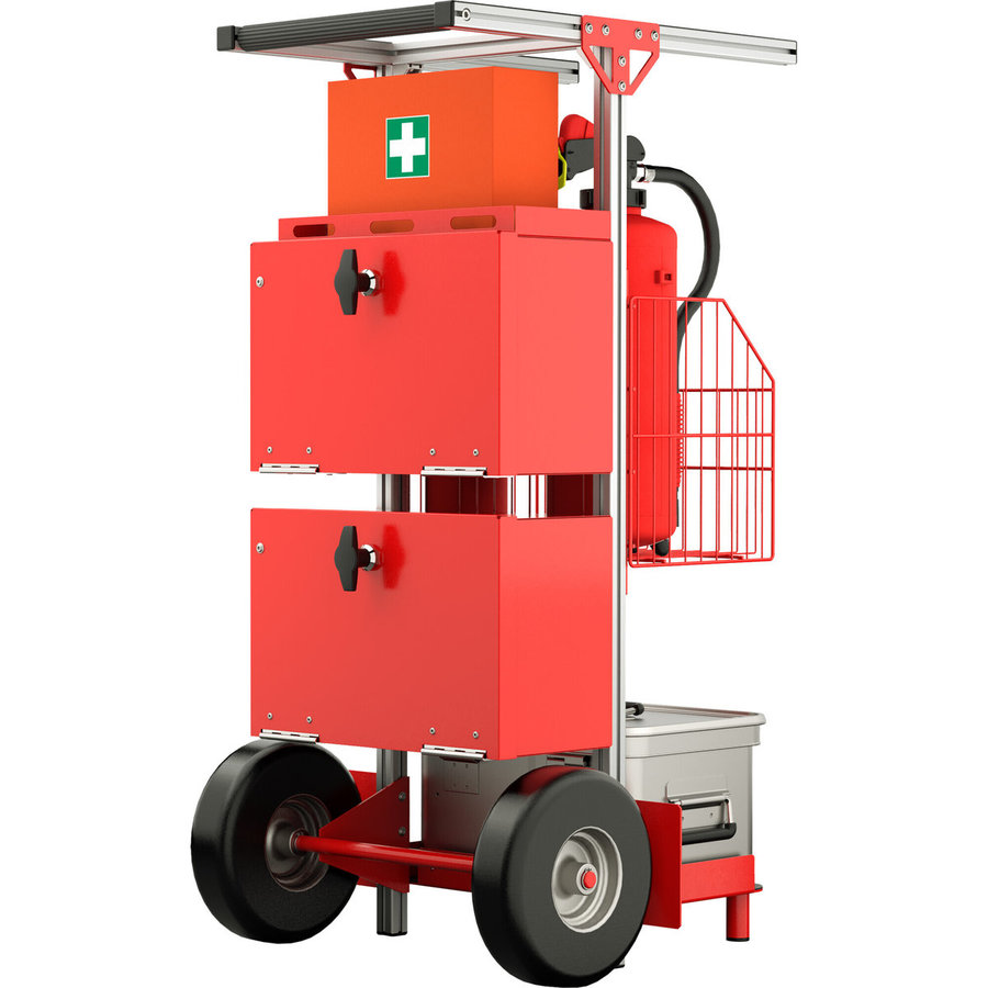 Günzburger Steigtechnik SafeCaddy® "Brandschutz" mit Beladung
