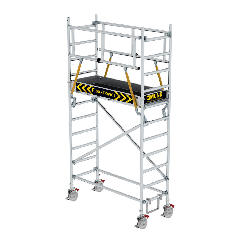Günzburger Steigtechnik FlexxTower SGX ergo mit vorlaufendem Geländer Plattformhöhe 2,51 m