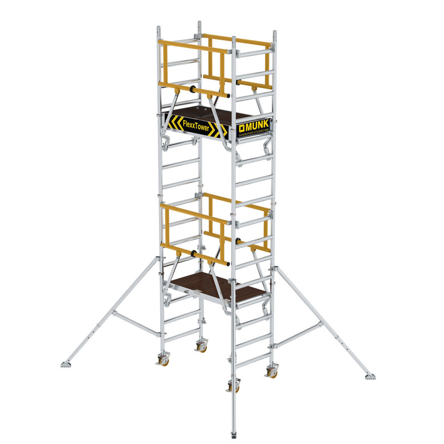 Günzburger Steigtechnik FlexxTower SG mit vorlaufendem Geländer Plattformhöhe 3,10 m