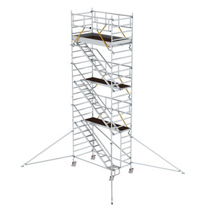 Günzburger Steigtechnik Rollgerüst SG 1,35 x 2,45 m mit Schrägaufstiegen & Ausleger