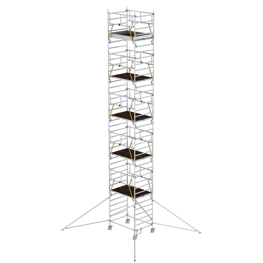 Günzburger Steigtechnik Rollgerüst SG 1,35 x 1,80 m mit Ausleger & Doppel-Plattform Plattformhöhe 10,35 m
