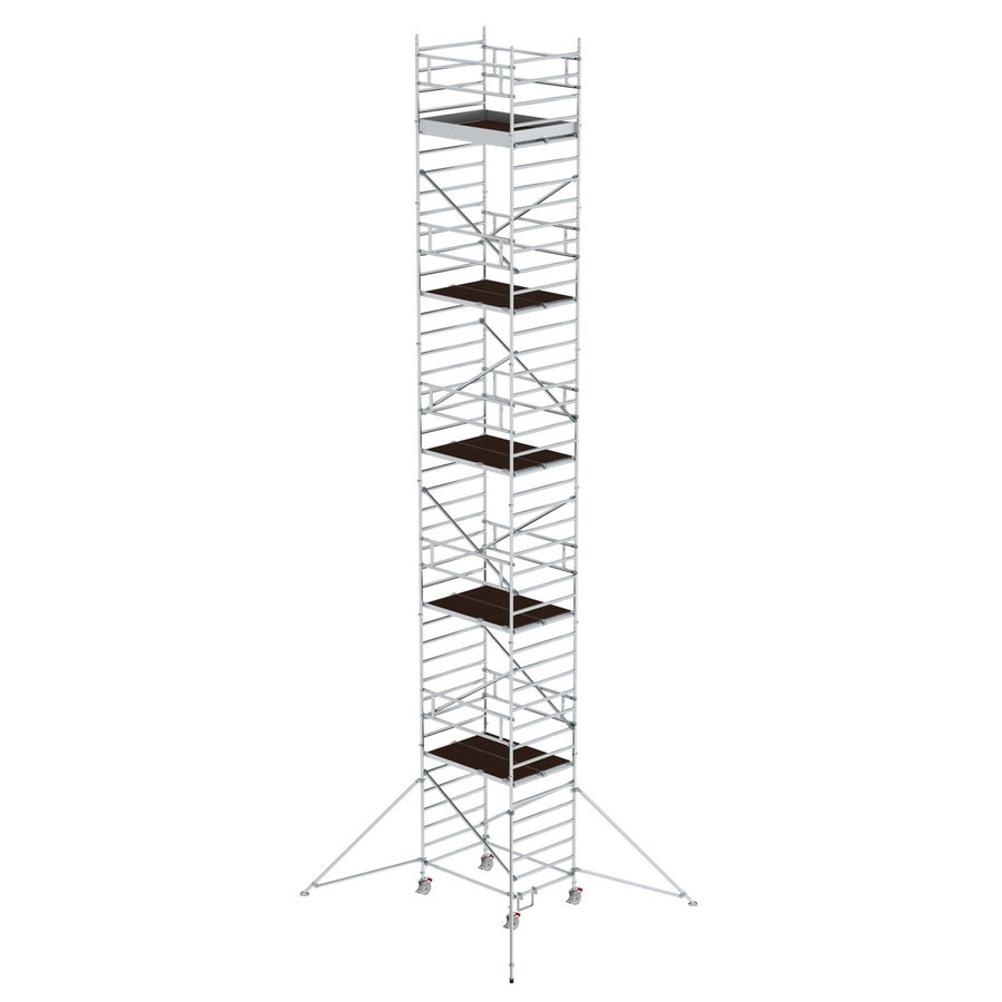 Günzburger Steigtechnik Rollgerüst 1,35 x 1,80 m mit Ausleger & Doppel-Plattform Plattformhöhe 11,47 m