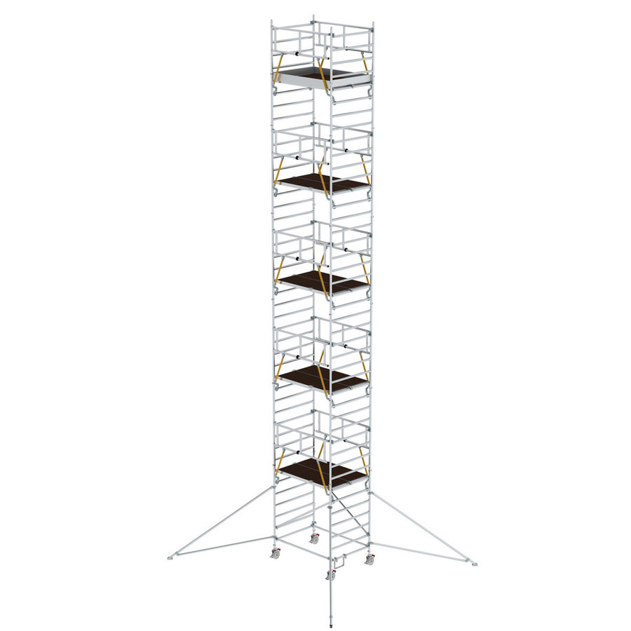 Günzburger Steigtechnik Rollgerüst SG 1,35 x 1,80 m mit Ausleger & Doppel-Plattform Plattformhöhe 11,47 m