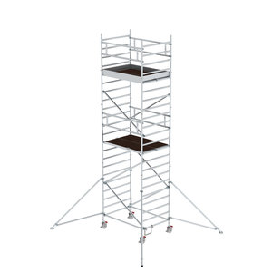Günzburger Steigtechnik Rollgerüst 1,35 x 1,80 m mit Ausleger & Doppel-Plattform