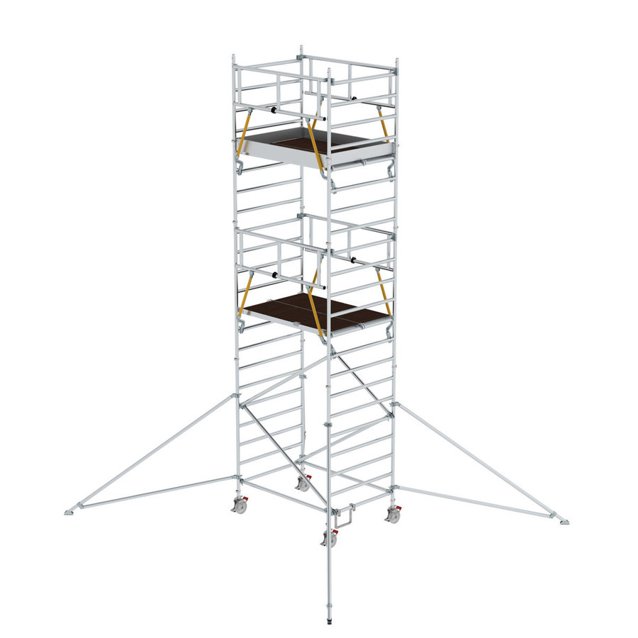 Günzburger Steigtechnik Rollgerüst SG 1,35 x 1,80 m mit Ausleger & Doppel-Plattform Plattformhöhe 5,59 m