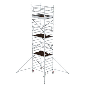 Günzburger Steigtechnik Rollgerüst 1,35 x 1,80 m mit Ausleger & Doppel-Plattform